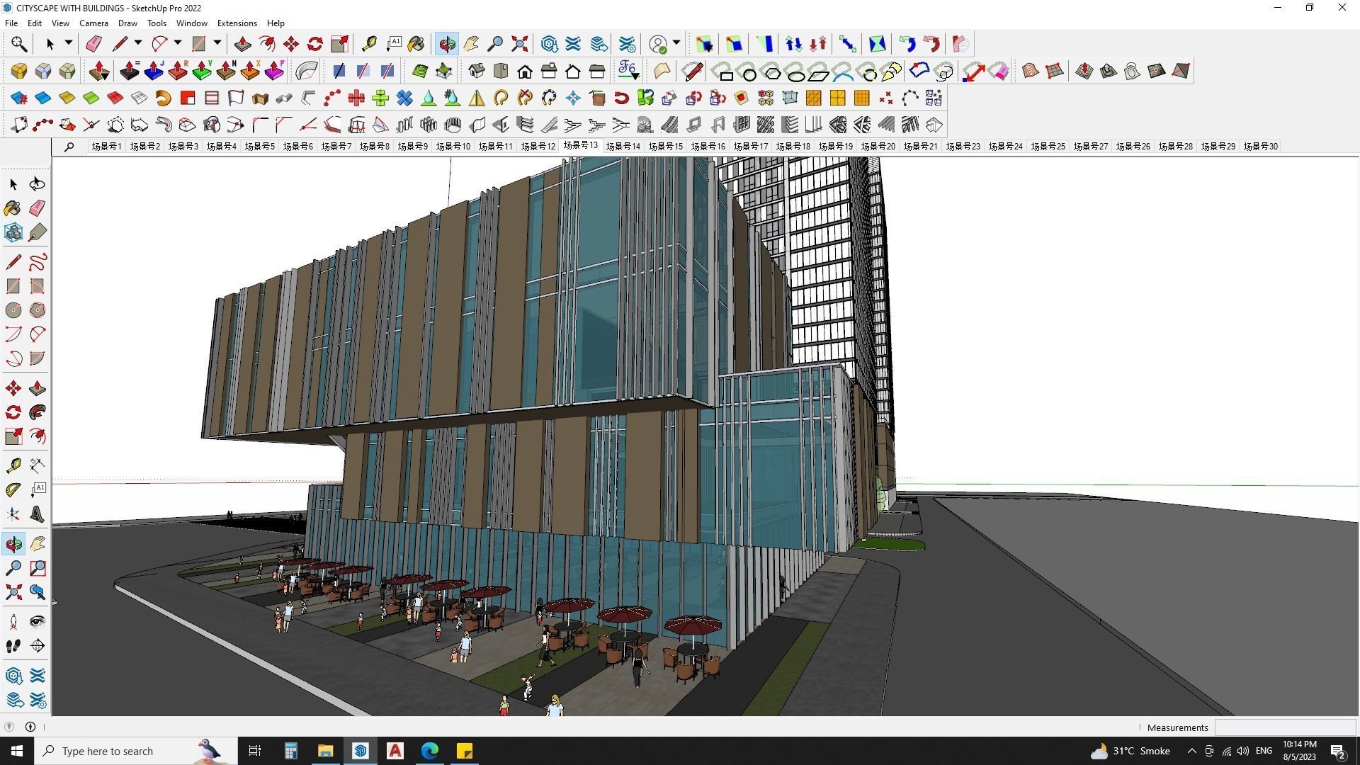 CITYSCAPE WITH BUILDINGS 3D MODEL 3D model_4