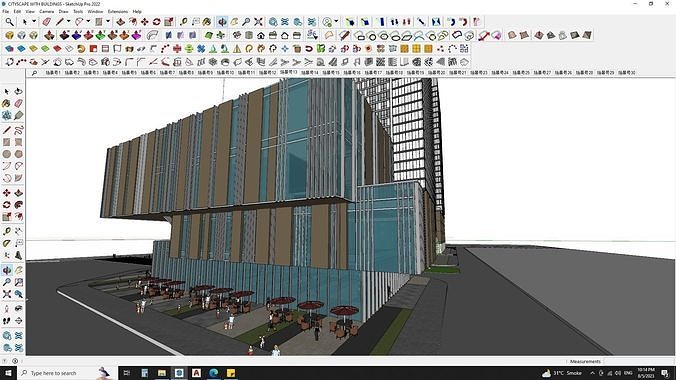 CITYSCAPE WITH BUILDINGS 3D MODEL 3D model 5