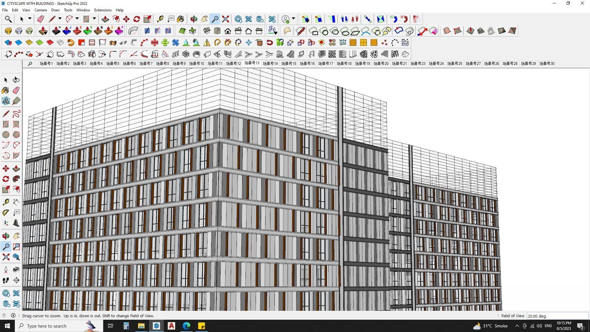 CITYSCAPE WITH BUILDINGS 3D MODEL 3D model_11