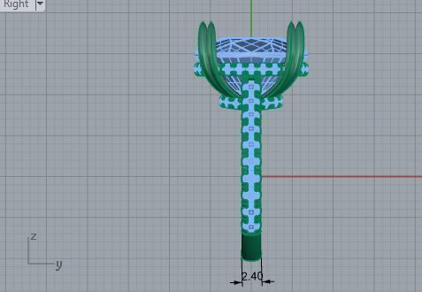 Big square diamond ring 3714 3D print model 3D print model_6