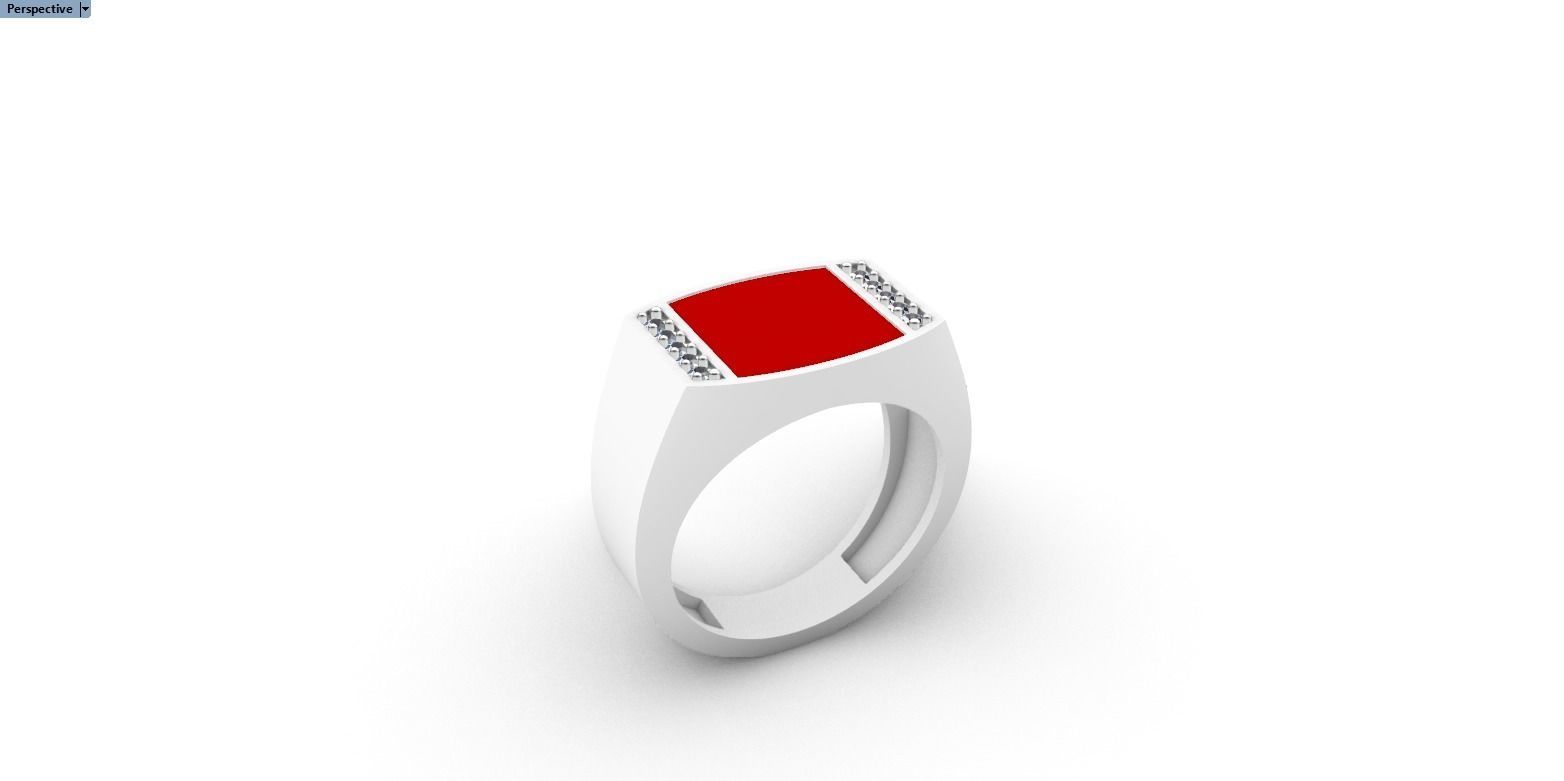 man  signet ring model 483 3D print model_14