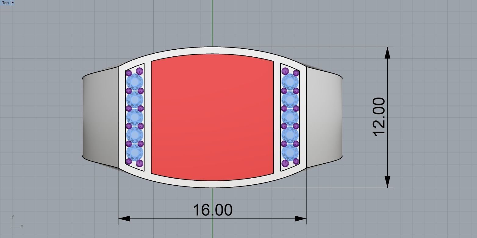 man  signet ring model 483 3D print model_7