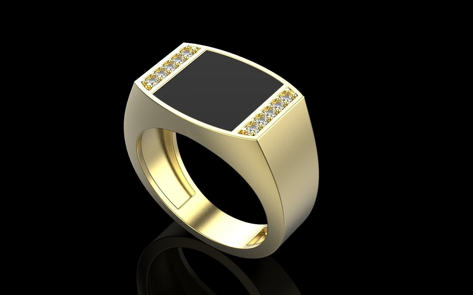 man  signet ring model 483 3D print model_22