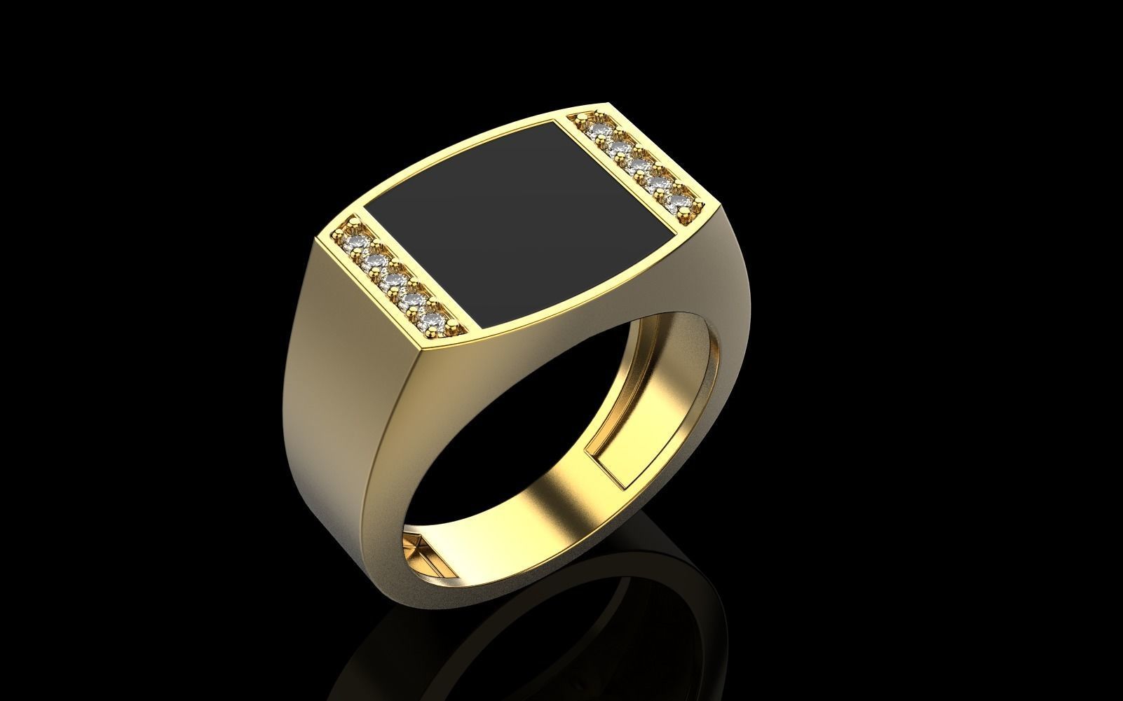 man  signet ring model 483 3D print model_27