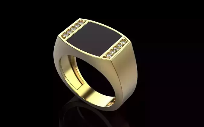 man  signet ring model 483 3D print model