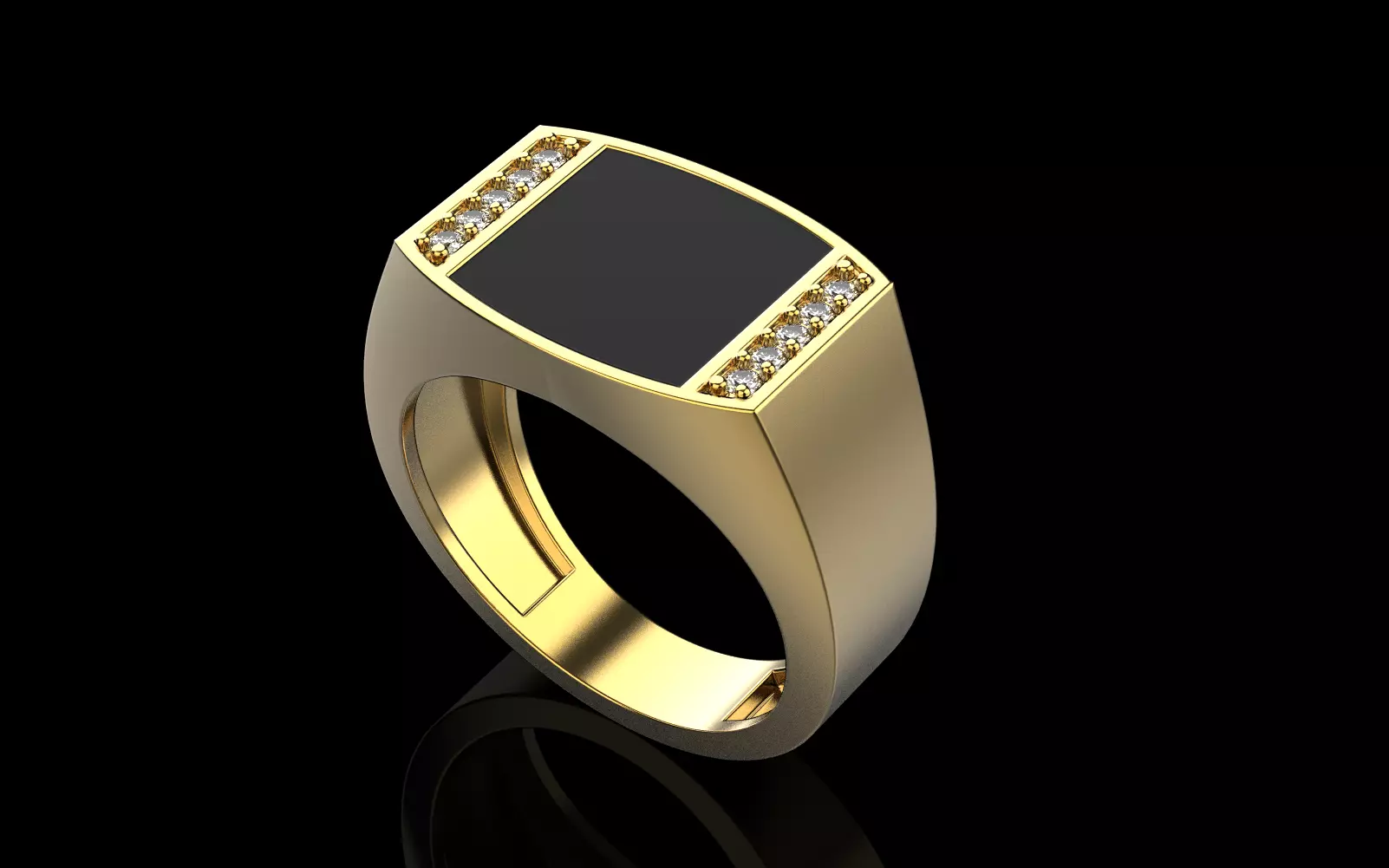 man  signet ring model 483 3D print model_0