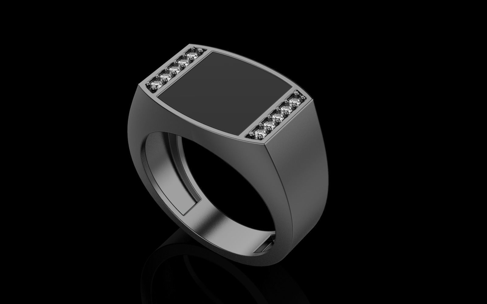 man  signet ring model 483 3D print model_25