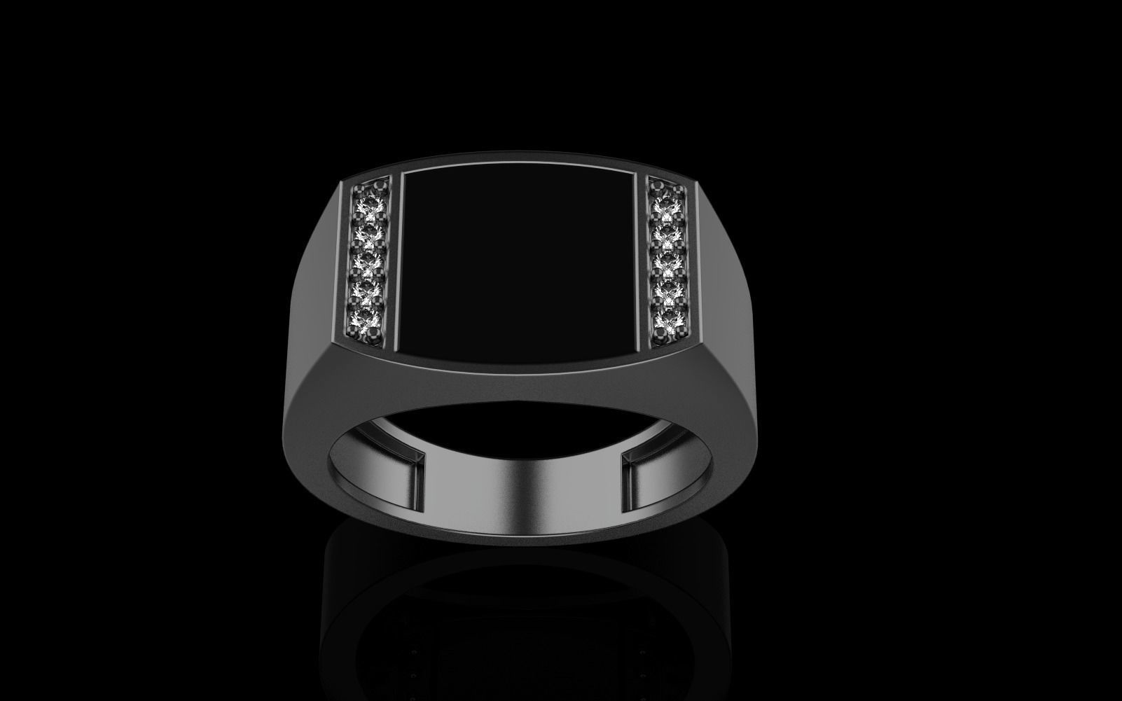 man  signet ring model 483 3D print model_36