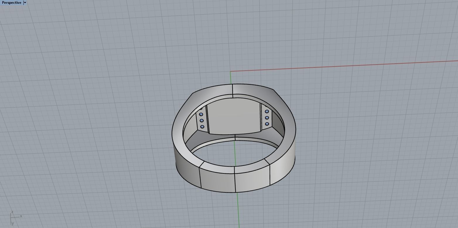 man  signet ring model 483 3D print model_12