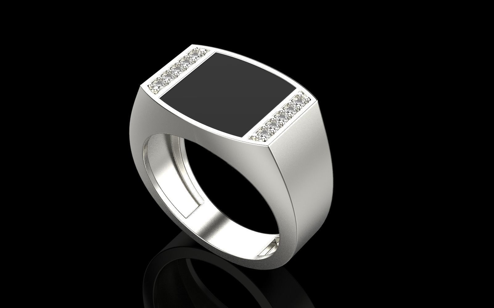 man  signet ring model 483 3D print model_26