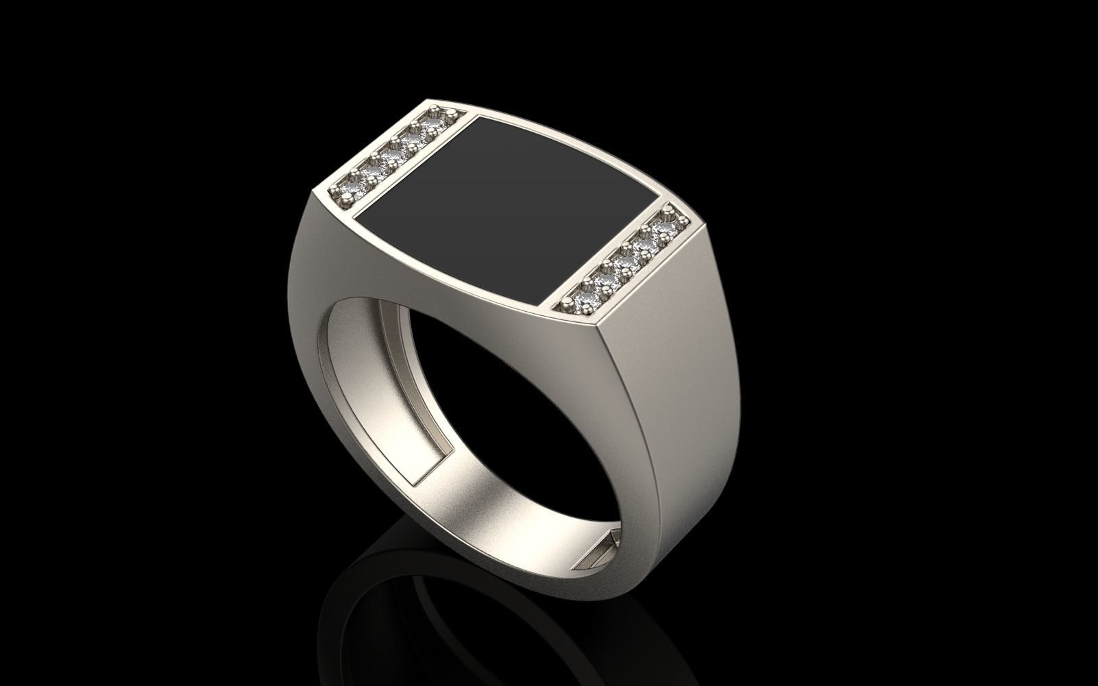 man  signet ring model 483 3D print model_23