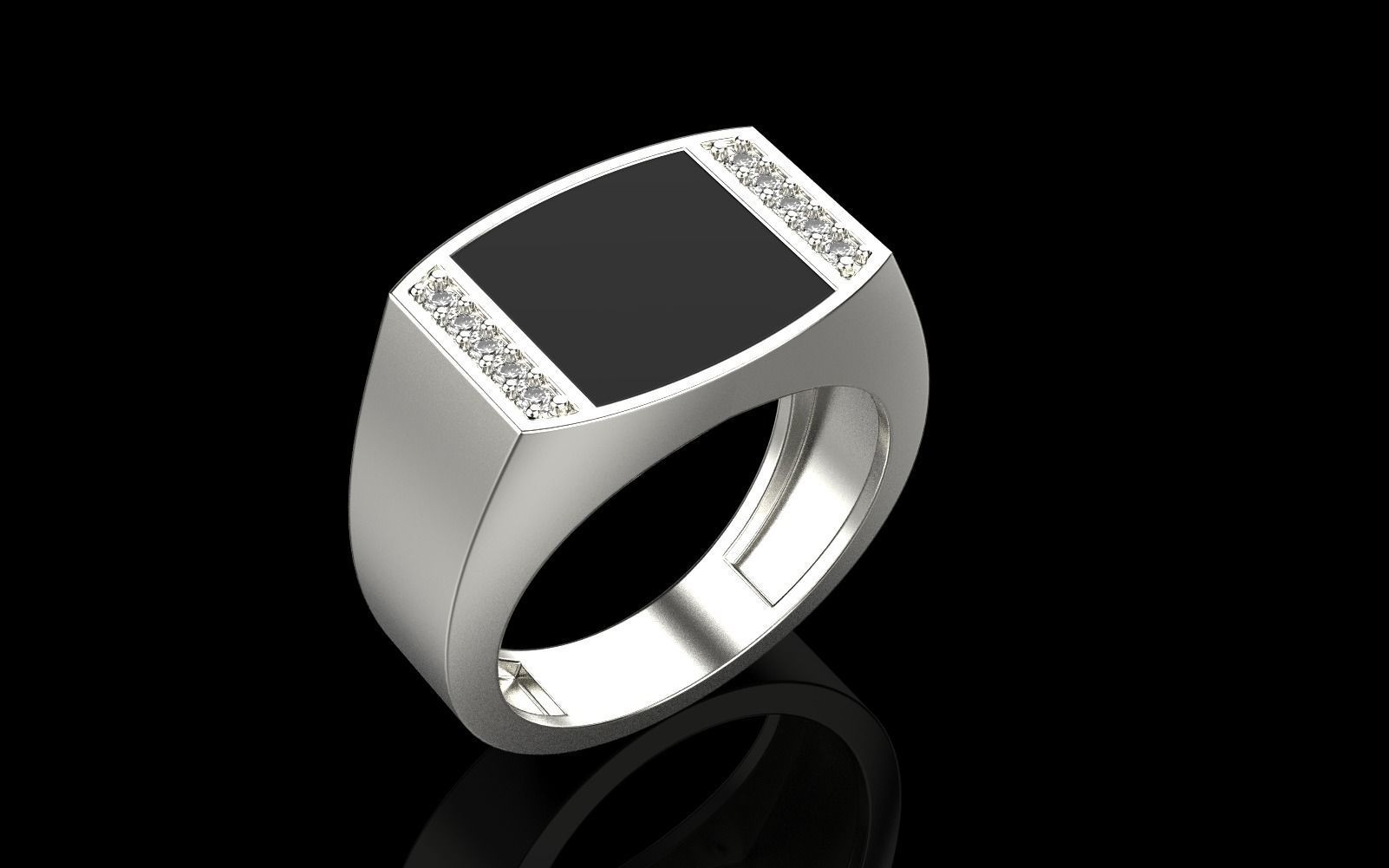 man  signet ring model 483 3D print model_28