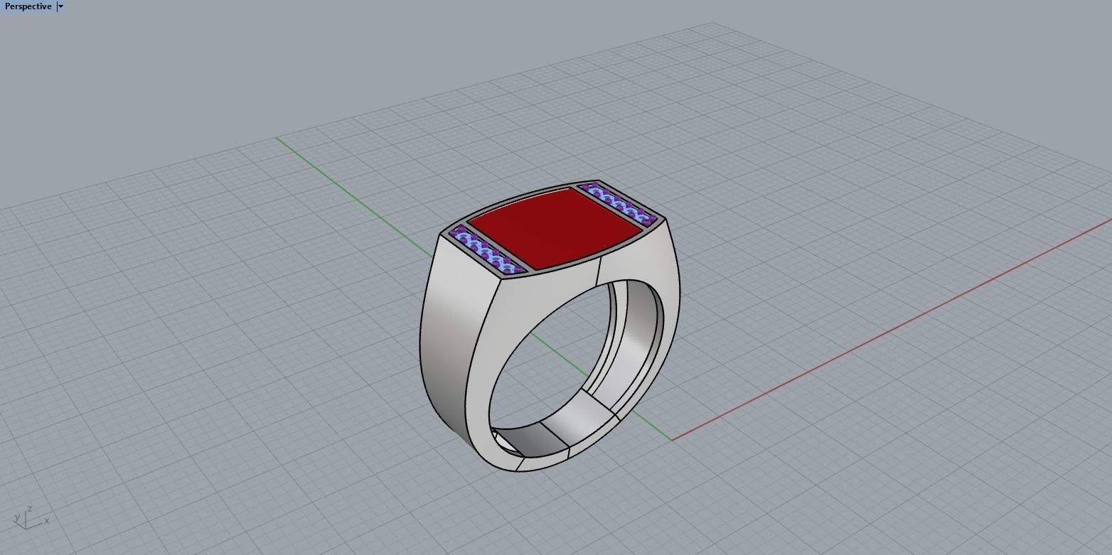 man  signet ring model 483 3D print model_11
