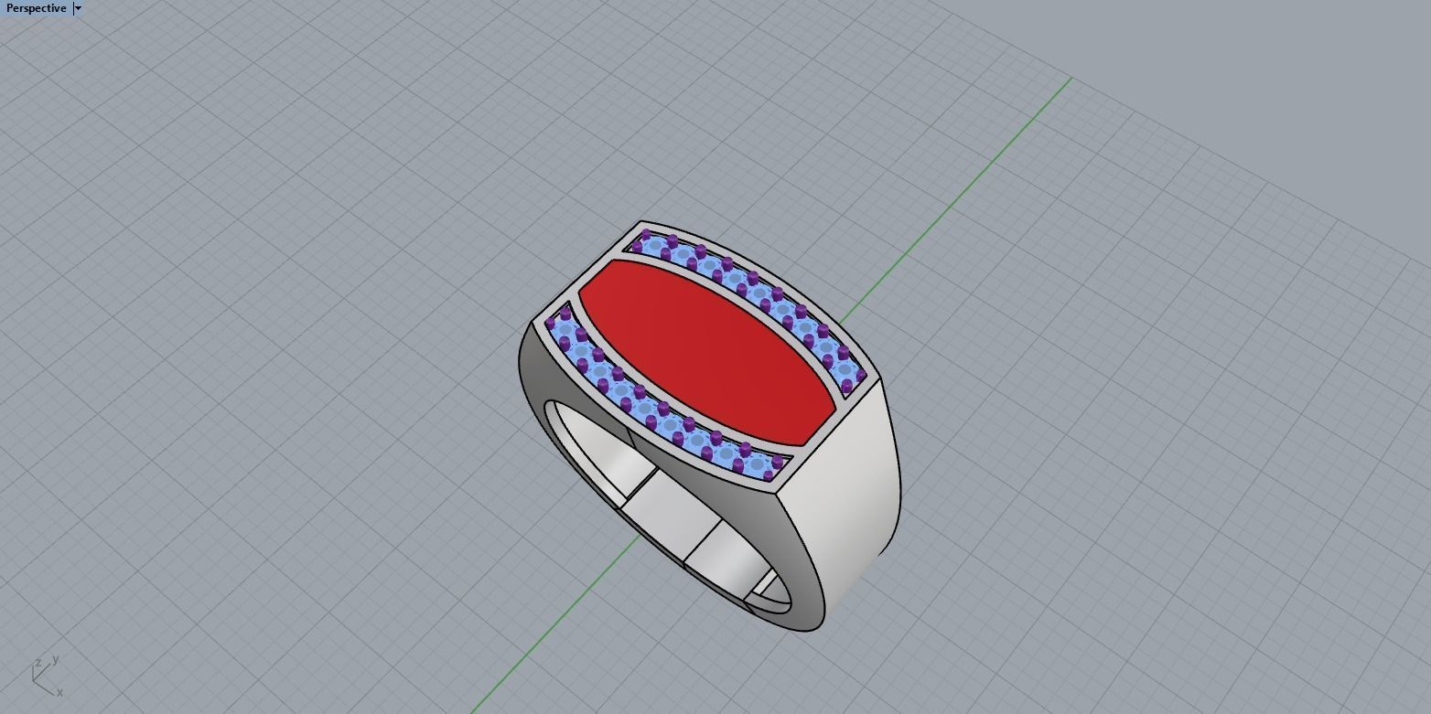 man signet ring model 484 3D print model_9