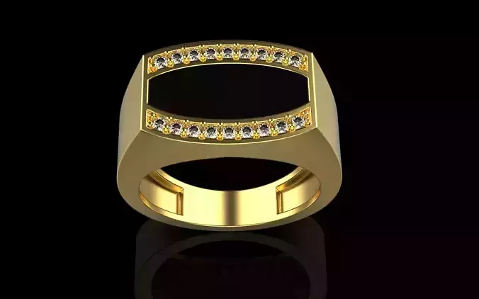 man signet ring model 484 3D print model