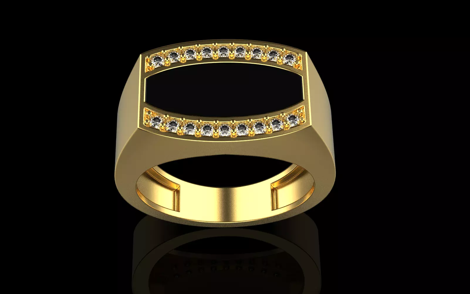 man signet ring model 484 3D print model_0