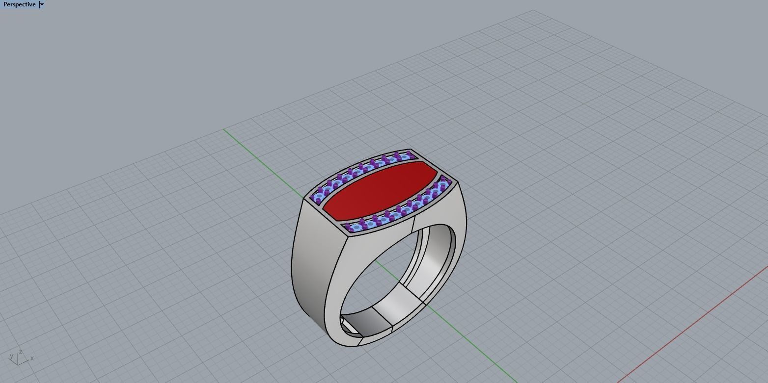 man signet ring model 484 3D print model_10