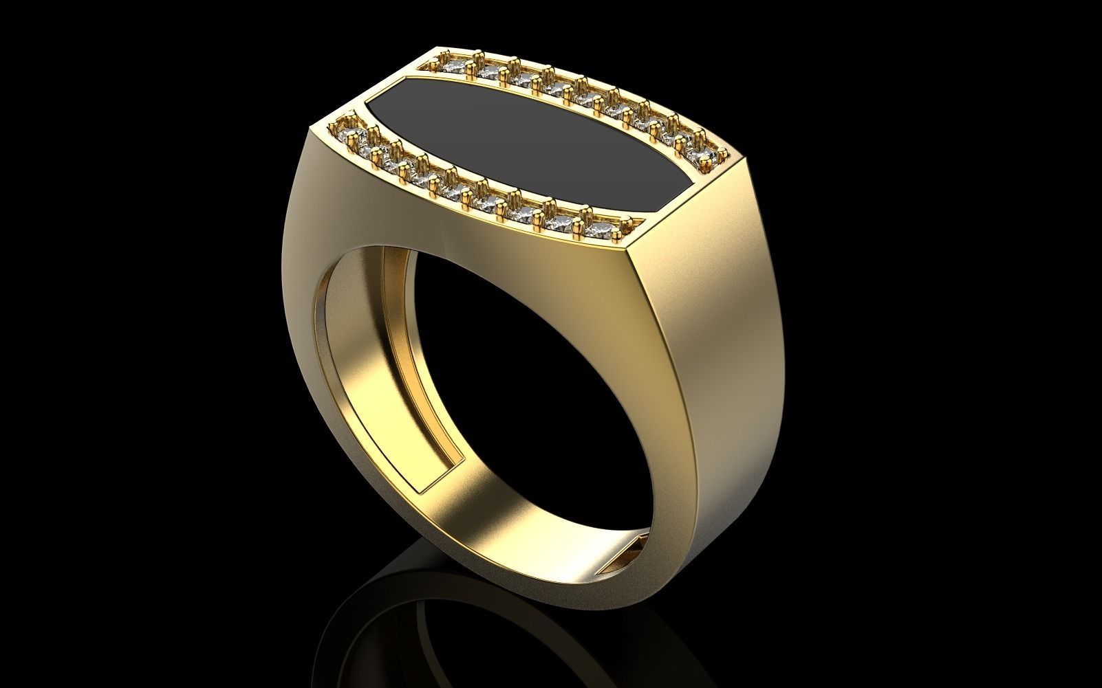 man signet ring model 484 3D print model_32