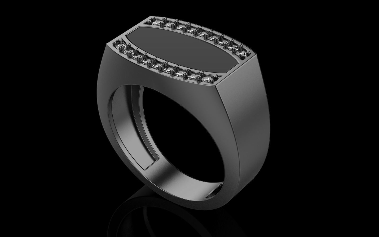 man signet ring model 484 3D print model_31