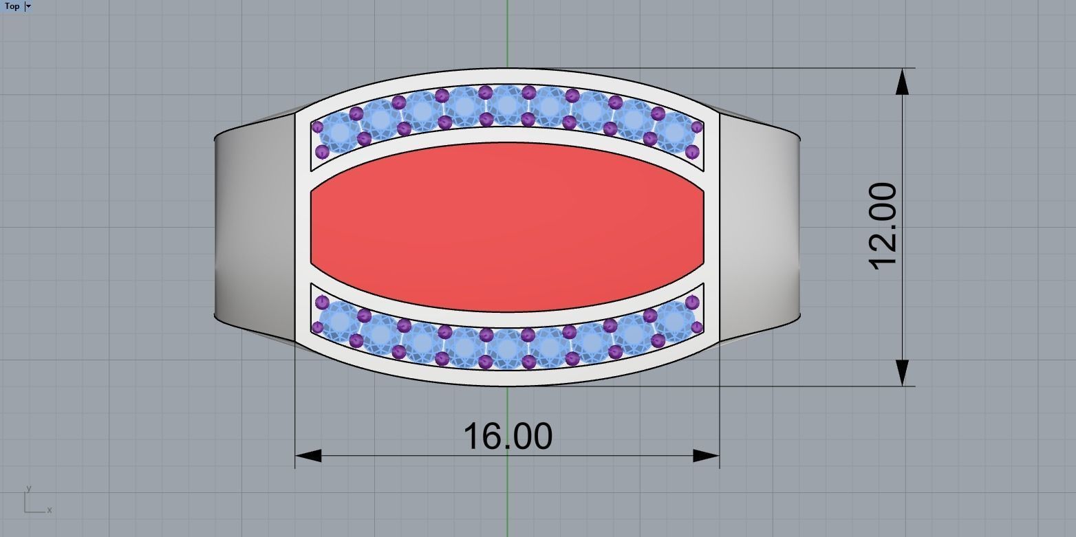 man signet ring model 484 3D print model_6