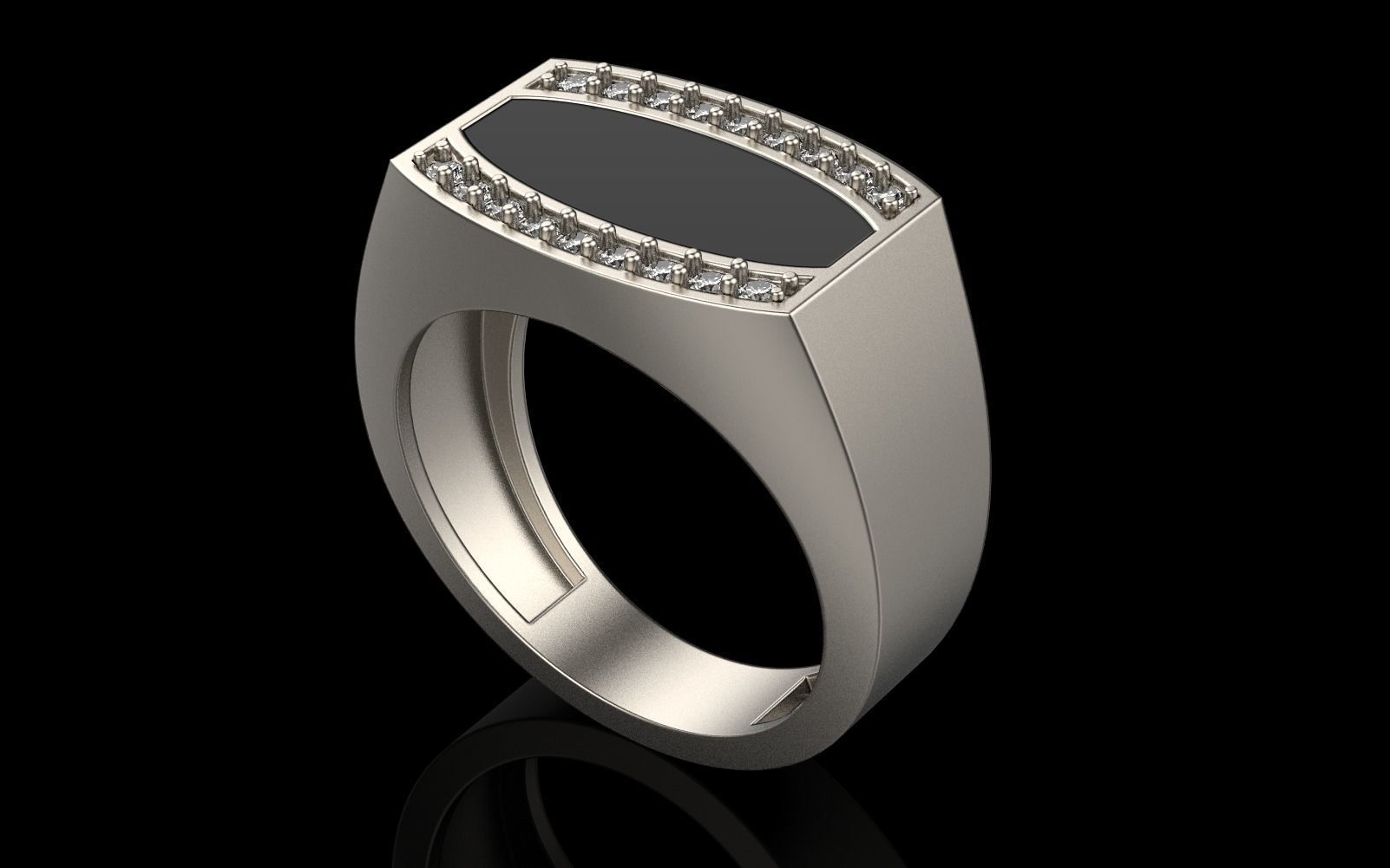 man signet ring model 484 3D print model_29