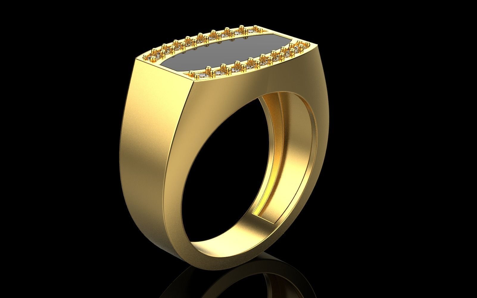 man signet ring model 484 3D print model_33