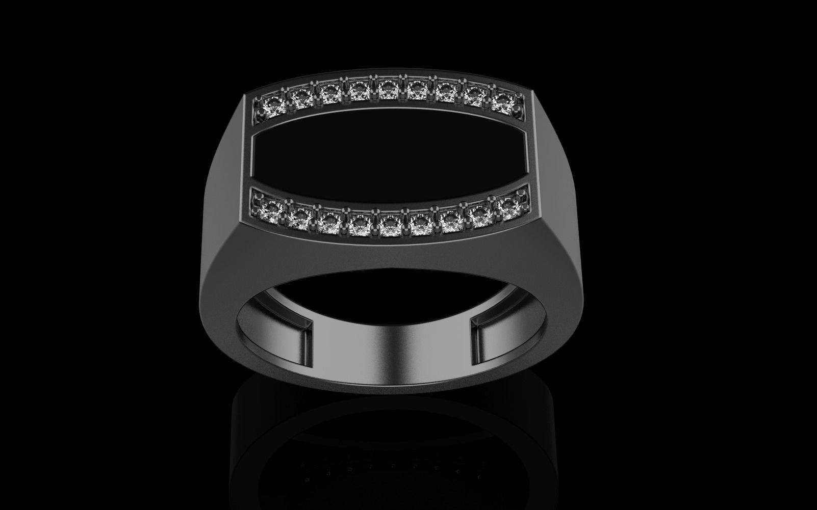 man signet ring model 484 3D print model_24