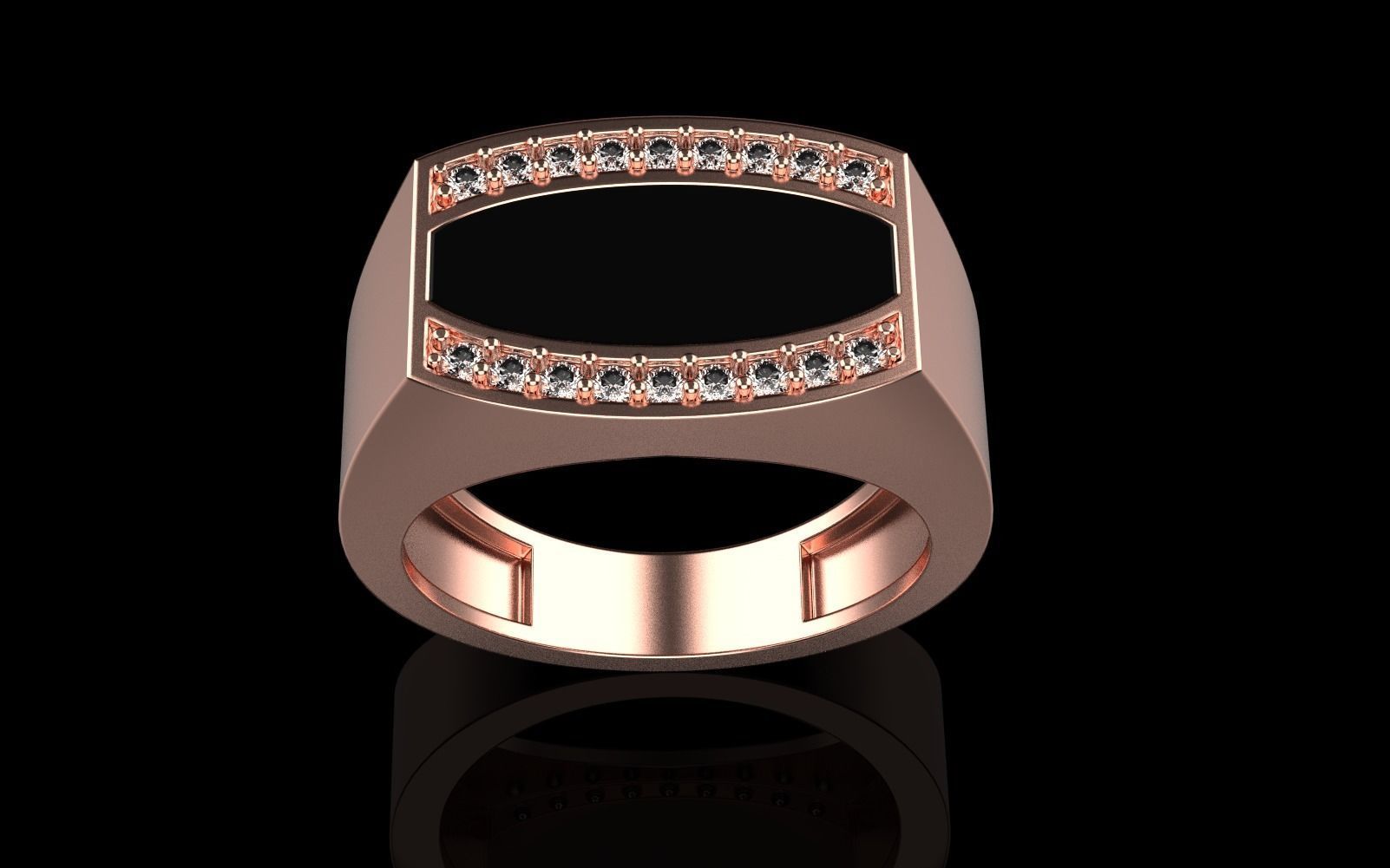 man signet ring model 484 3D print model_23