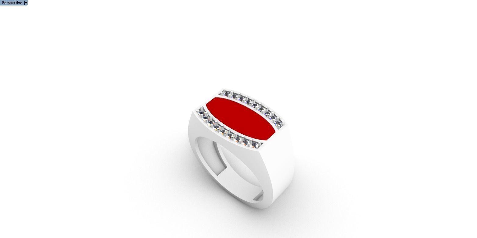 man signet ring model 484 3D print model_13