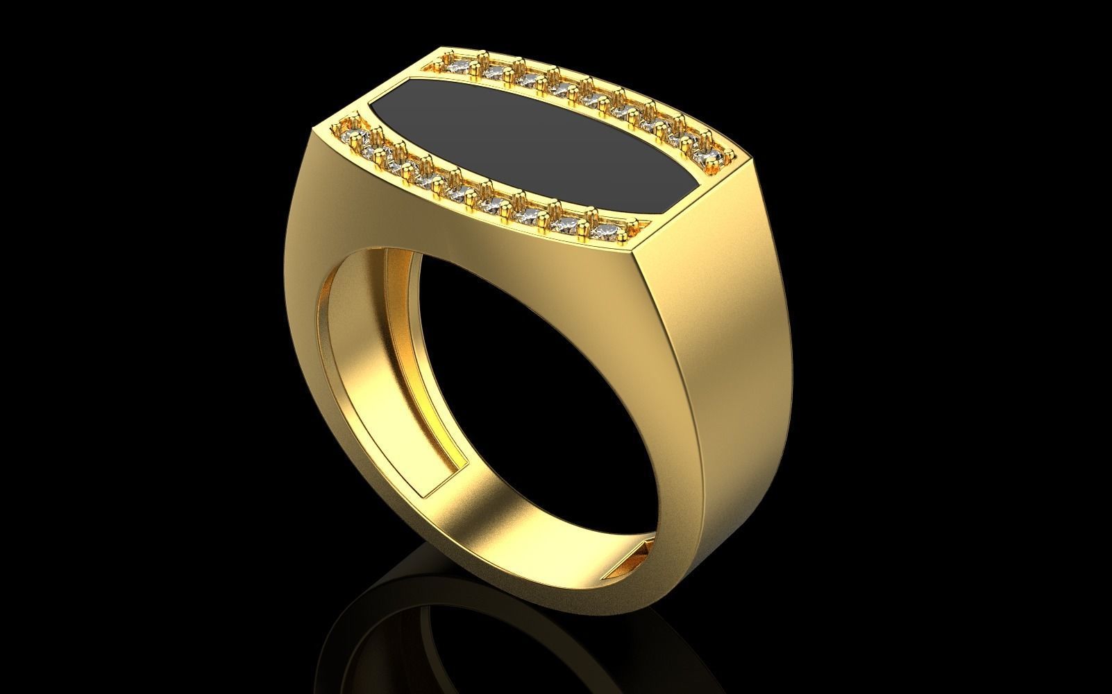 man signet ring model 484 3D print model_27