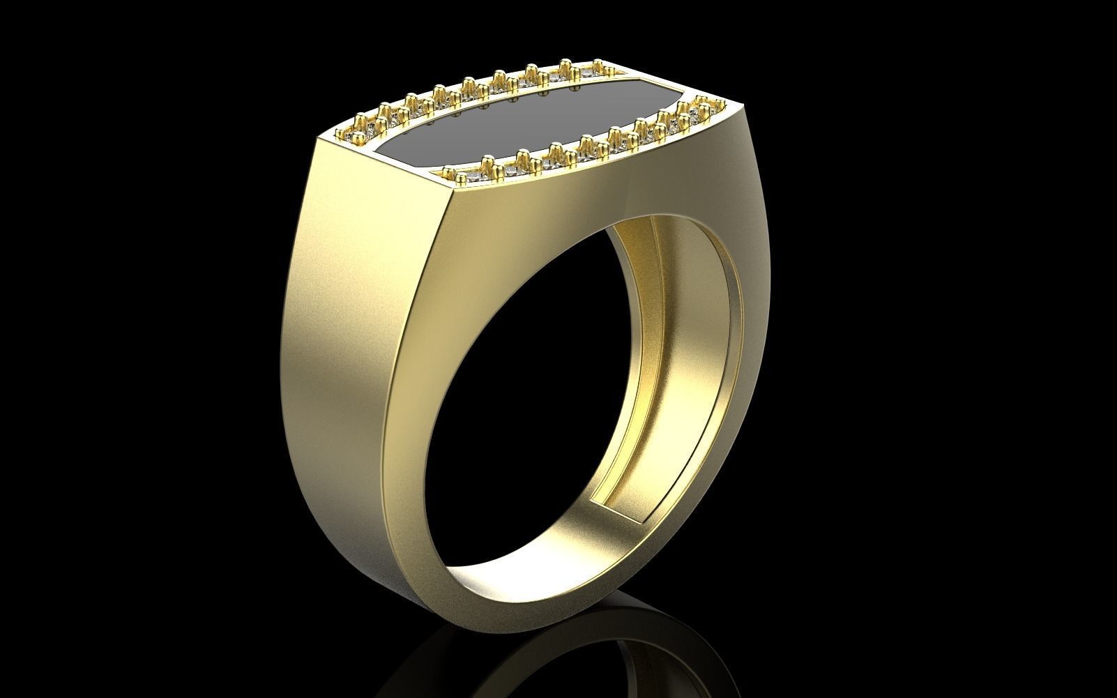 man signet ring model 484 3D print model_34