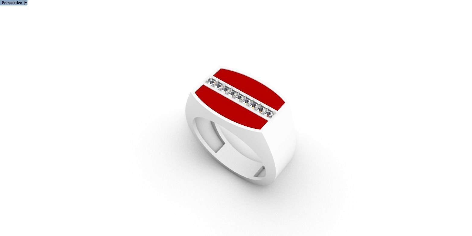 man signet ring model 485 3D print model_14