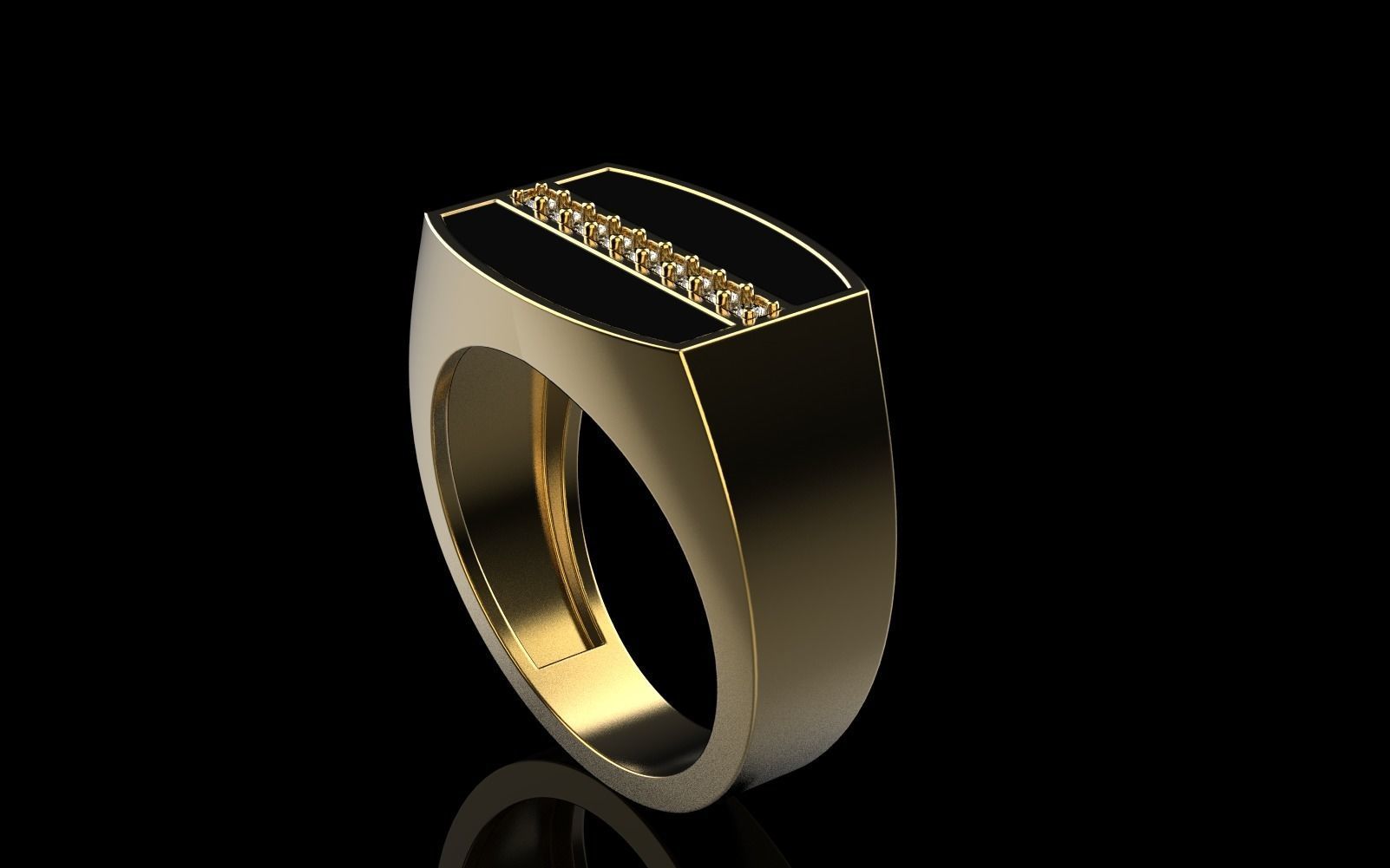 man signet ring model 485 3D print model_1