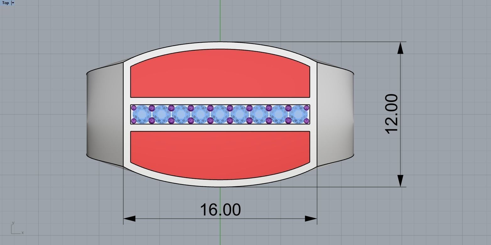 man signet ring model 485 3D print model_7