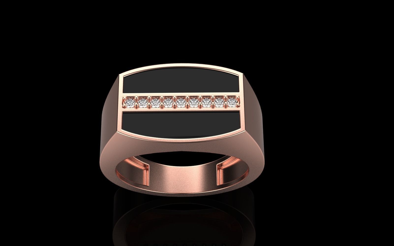 man signet ring model 485 3D print model_3