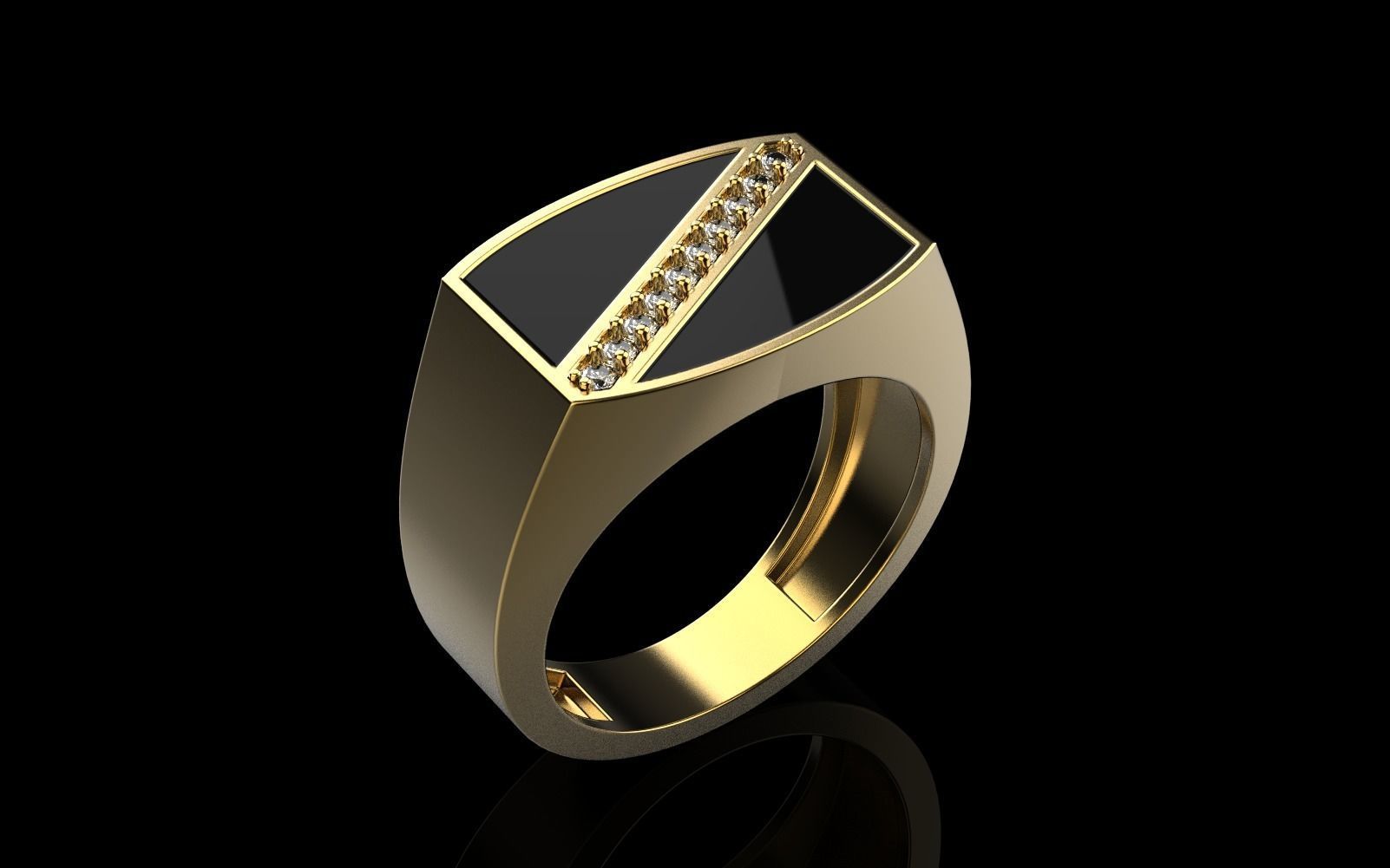 man  signet ring model 486 3D print model_30