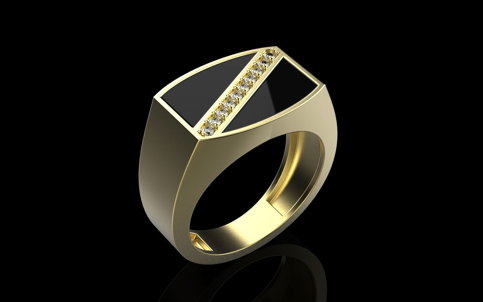 man  signet ring model 486 3D print model_1