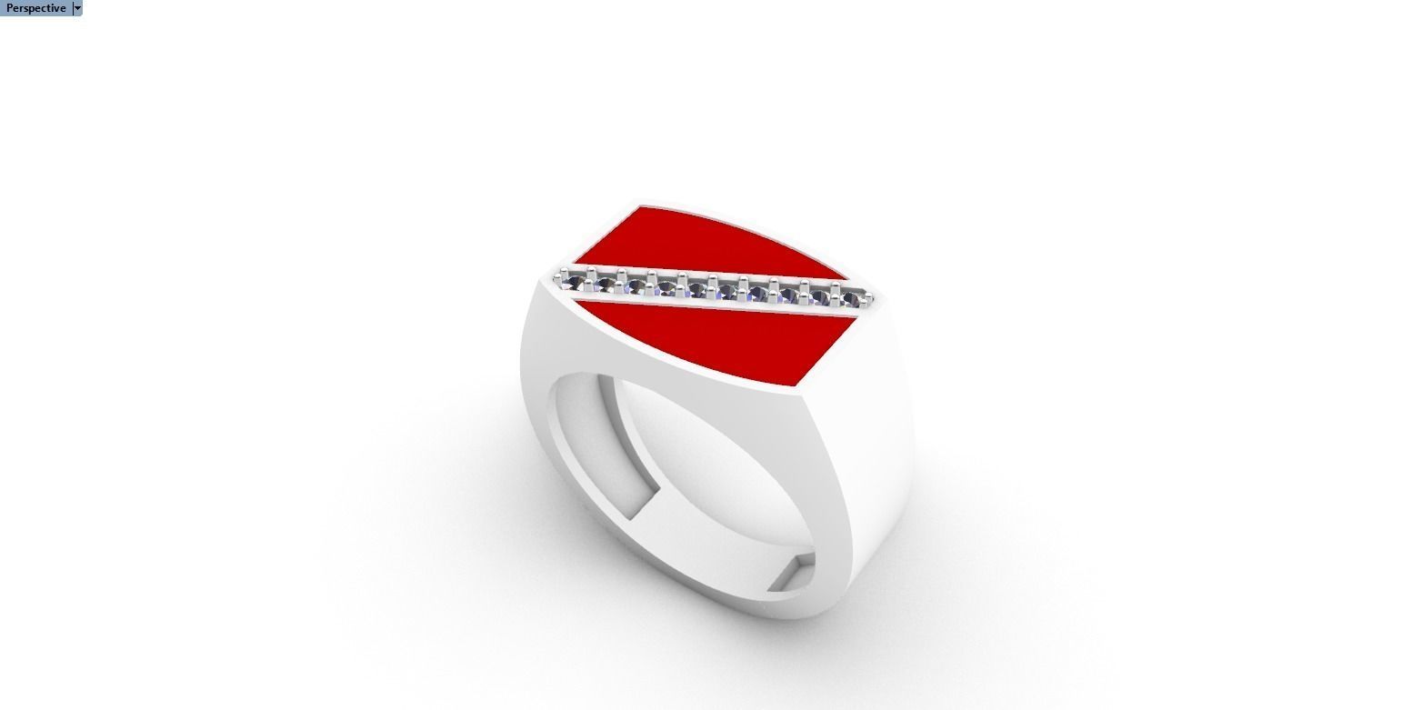man  signet ring model 486 3D print model_12
