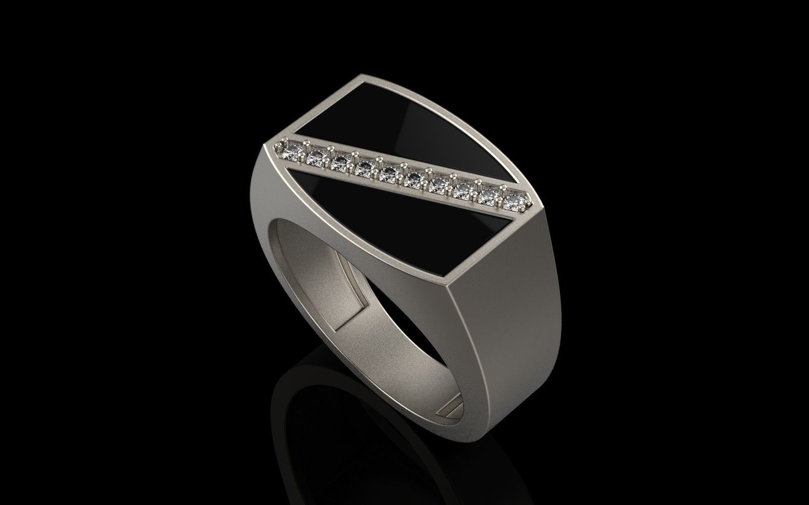 man  signet ring model 486 3D print model_33