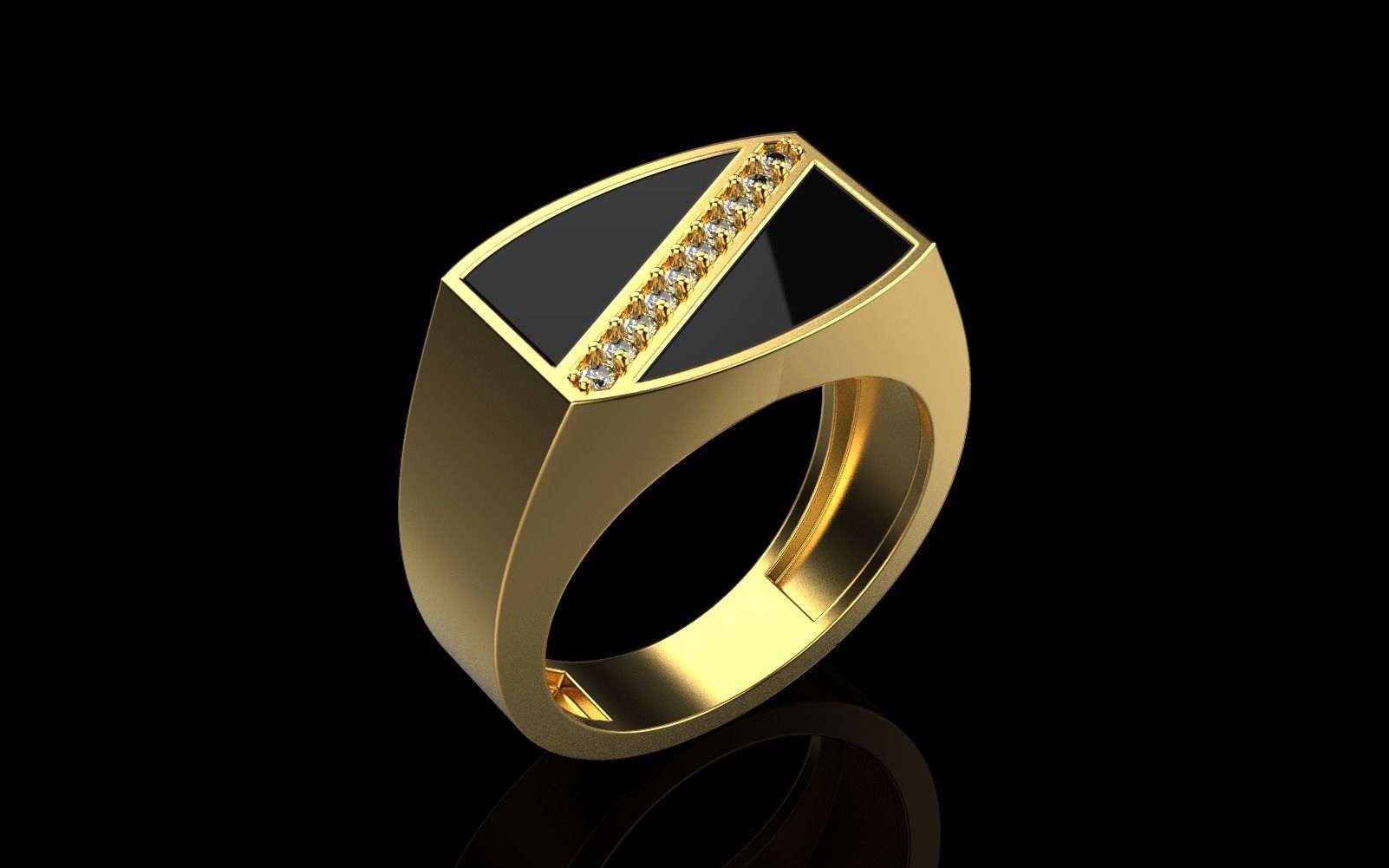man  signet ring model 486 3D print model_25