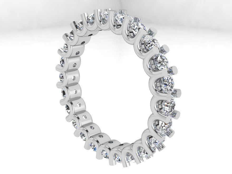 Stylish diamond ring 3716 3D print model 3D print model_2