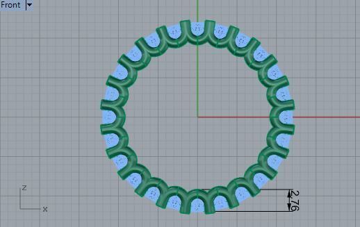 Stylish diamond ring 3716 3D print model 3D print model_5