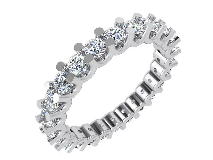 Stylish diamond ring 3716 3D print model 3D print model_0