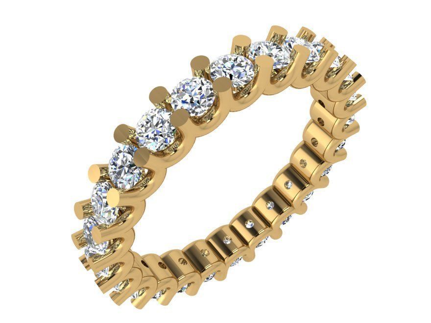 Stylish diamond ring 3716 3D print model 3D print model_1