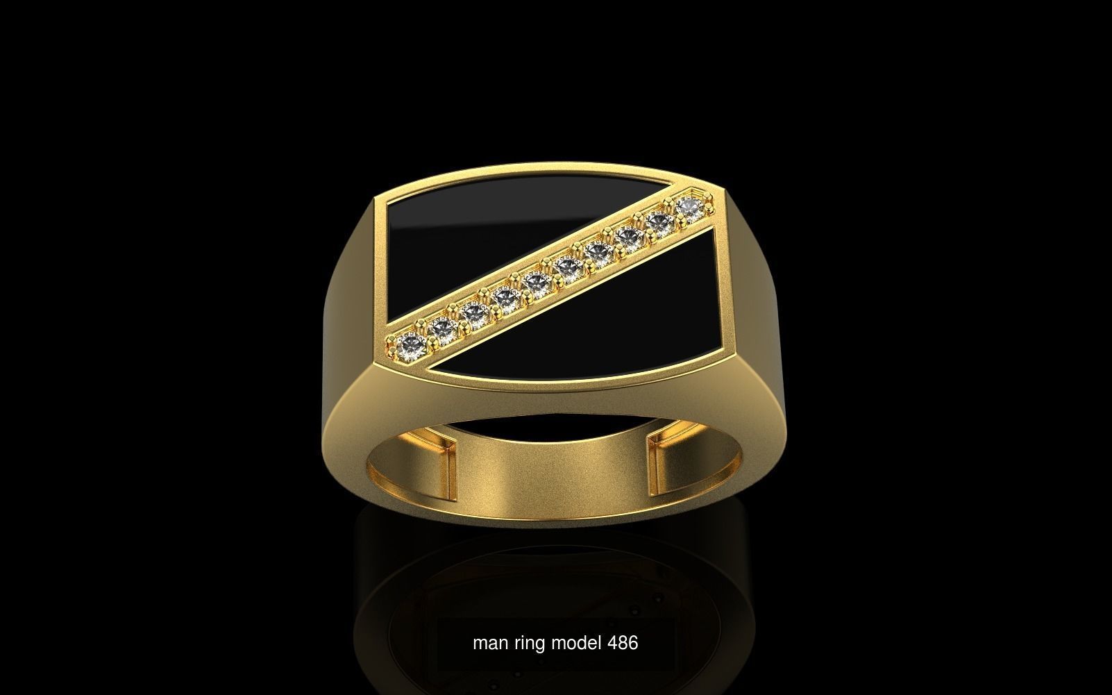 Man signet ring 3D Model Collection_8