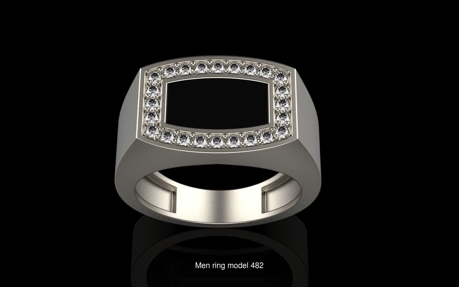 Man signet ring 3D Model Collection_4