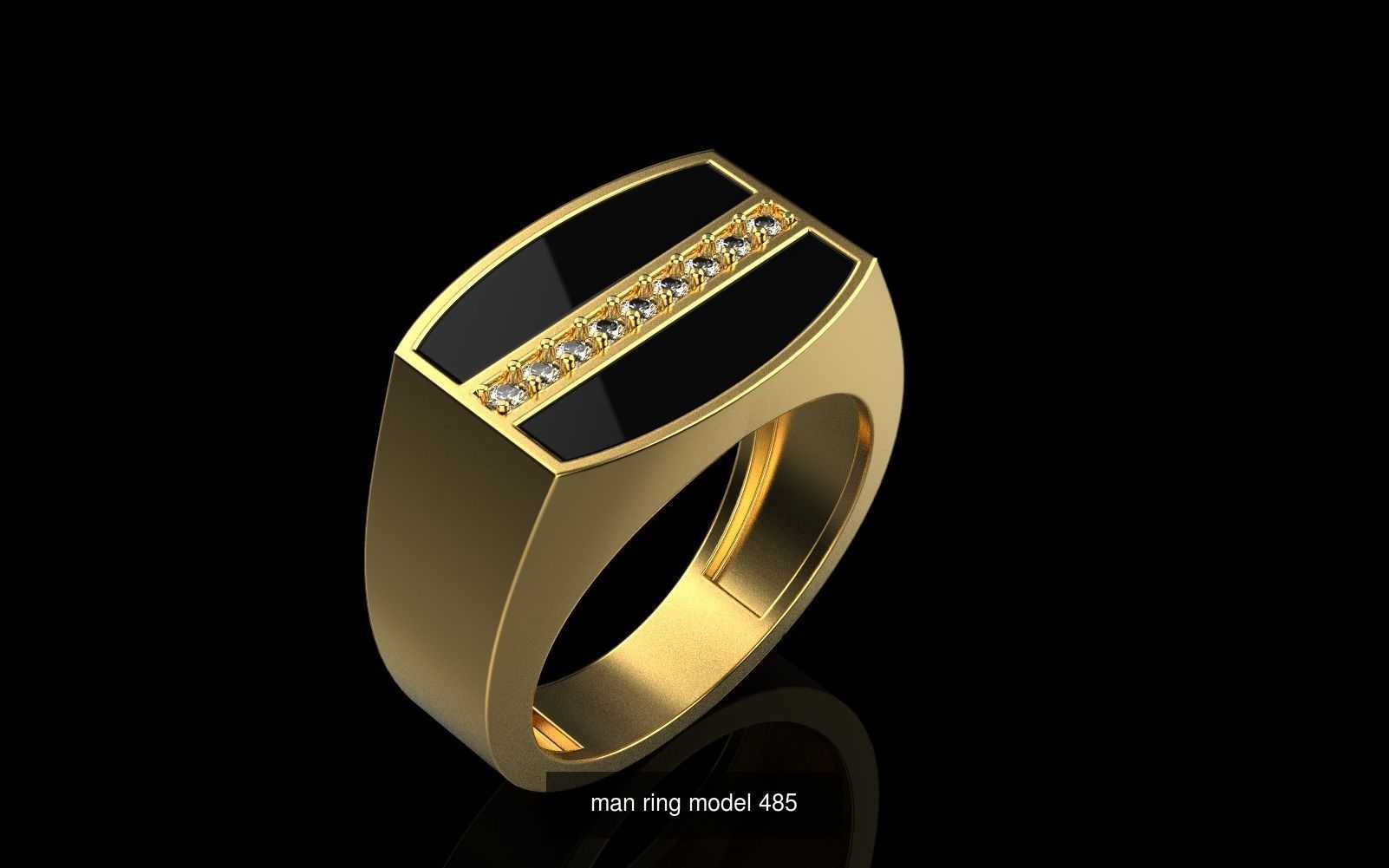 Man signet ring 3D Model Collection_7
