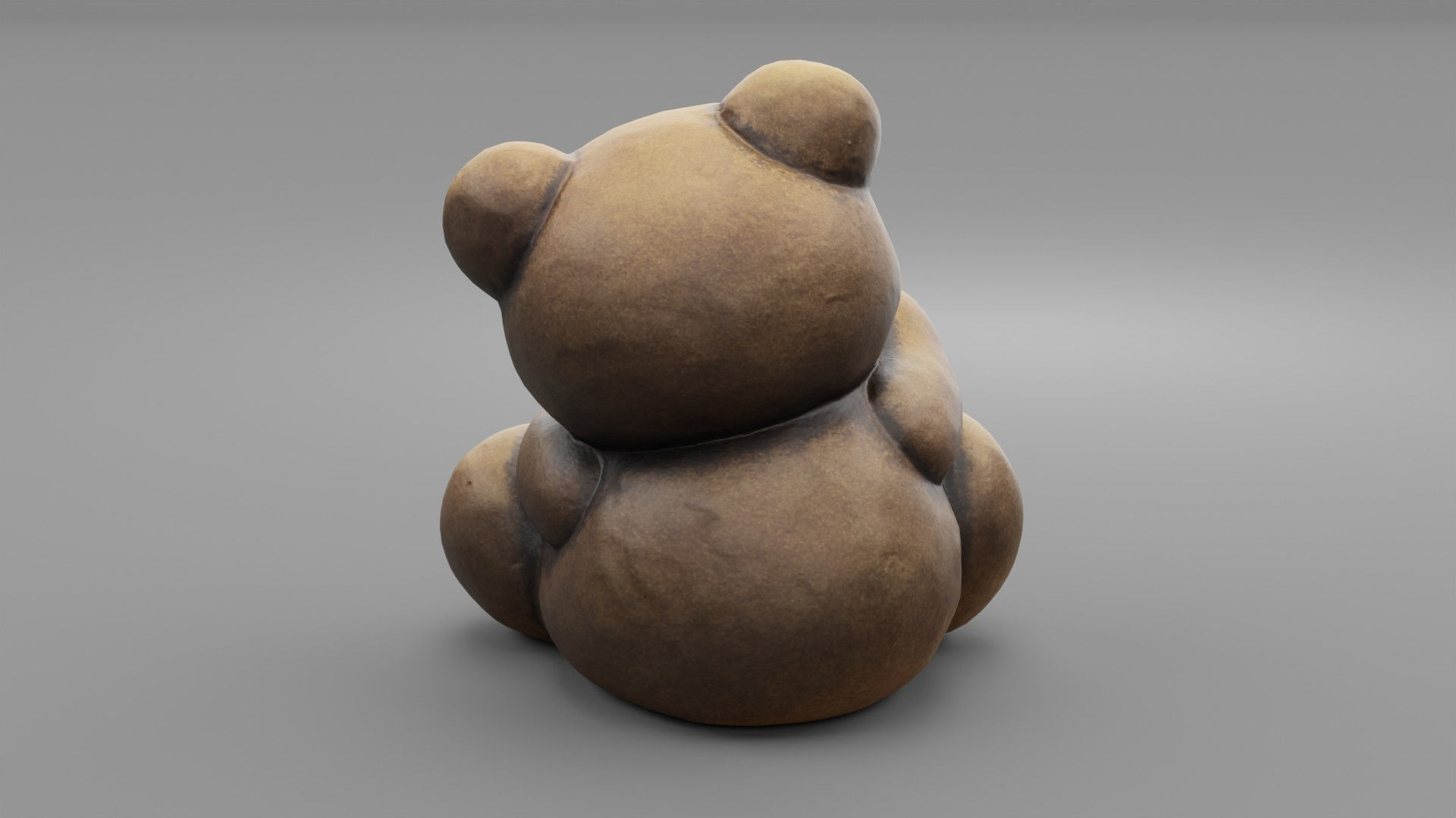 Ceramic Teddy bear quadrifoglio Low-poly 3D model_5