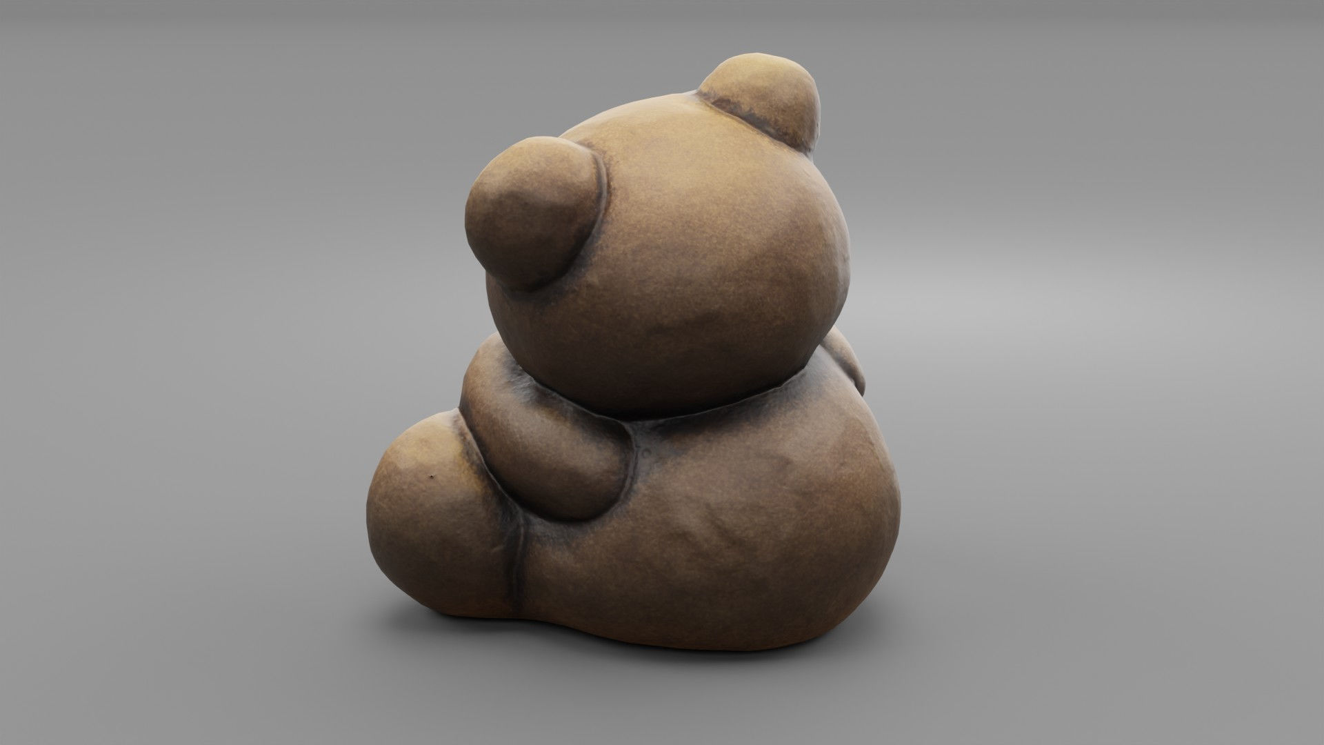 Ceramic Teddy bear quadrifoglio Low-poly 3D model_6