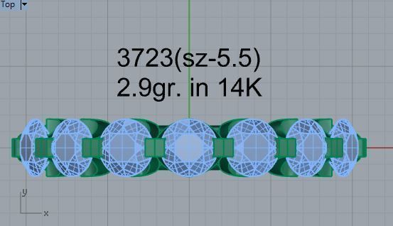 7-stone round diamond ring 3D print model 3723 3D print model_4